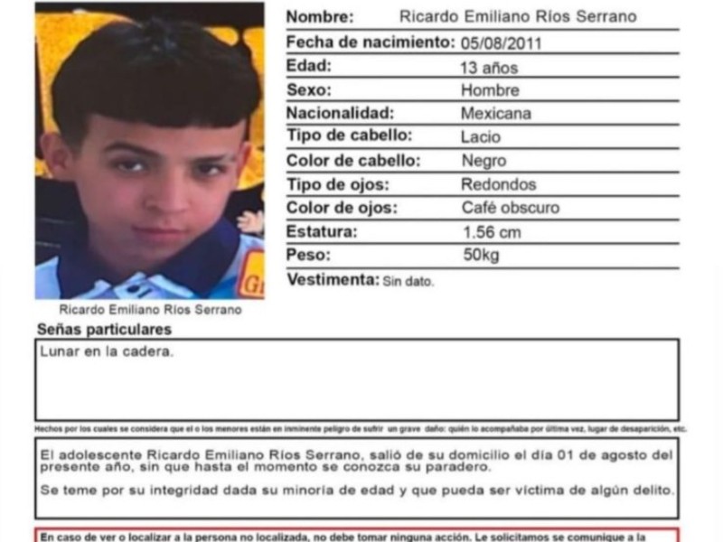 Activan alera Ámber por Ricardo Emiliano de 13 años