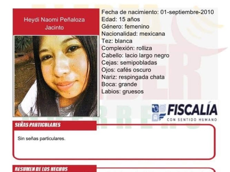 Activan Alerta AMBER para localizar a adolescente desaparecida en Zihuatanejo