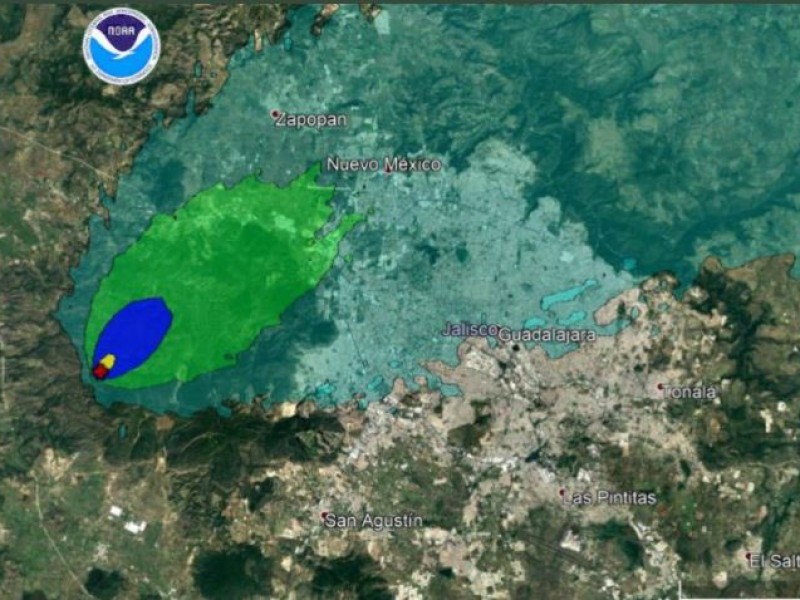 Activan alerta atmosférica en ZMG por incendio en La Primavera