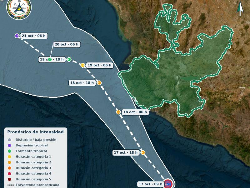 Activan alerta en Costa Sur de Jalisco por huracán Trudy