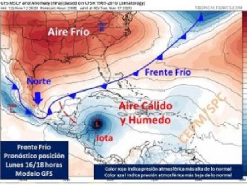 Activan Aviso Especial para Veracruz por Frente Frío