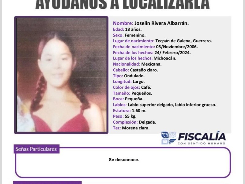 Activan búsqueda por desaparición de mujer de Tecpan en Michoacán