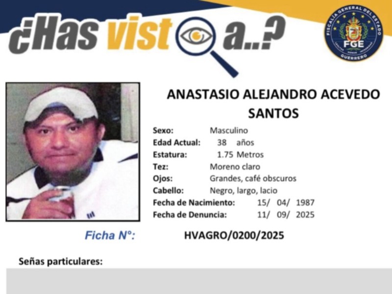 Activan búsqueda por hombre desaparecido en Zihuatanejo