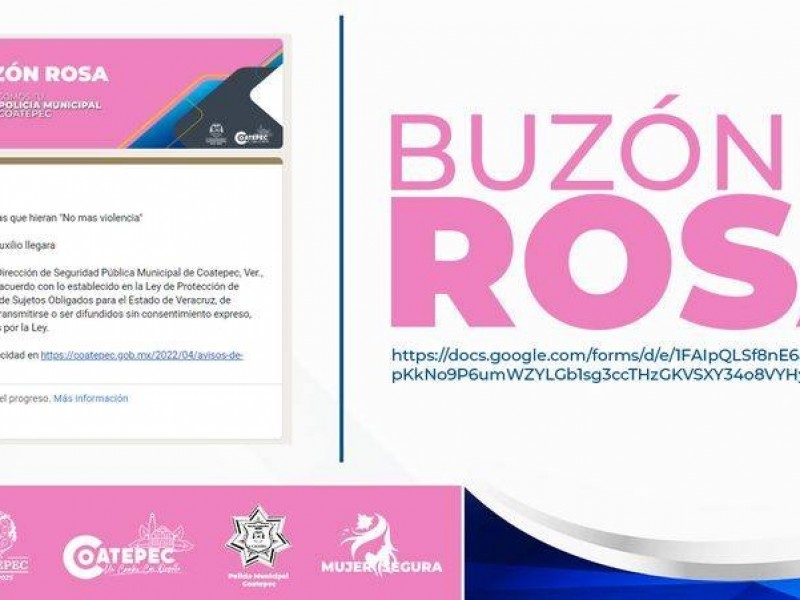 Activan buzón rosa en Coatepec