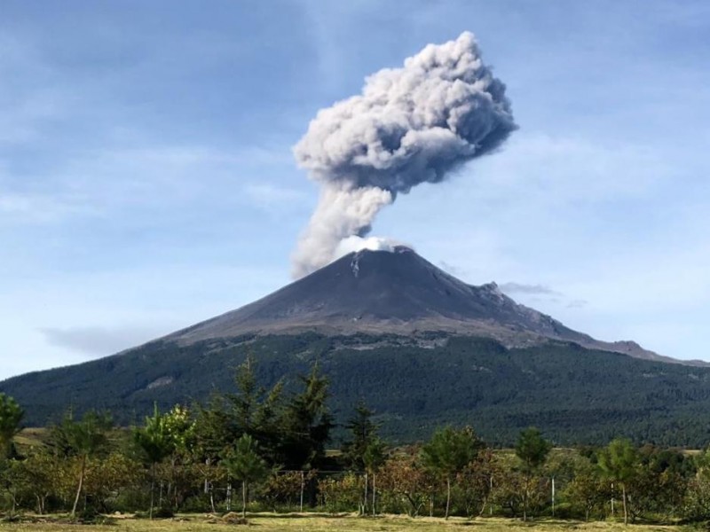 Actividad constante del Popocatépetl