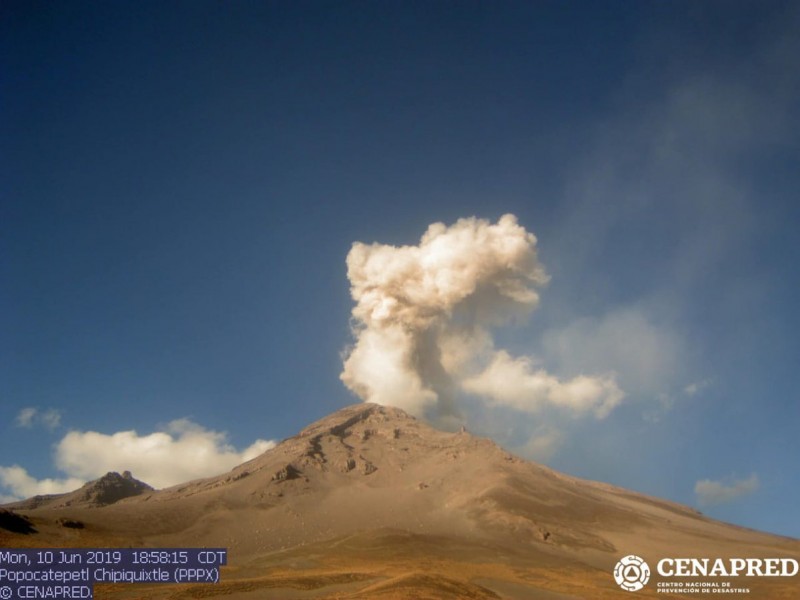 Actividad estable del Popocatépetl: PC