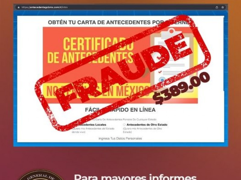 Advierte FGJE de casos de fraude por internet