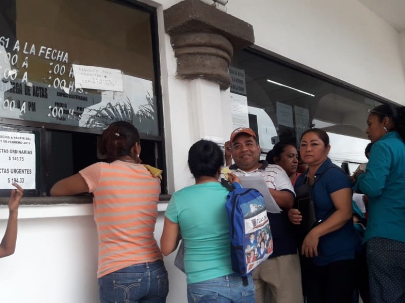 Afecta falta de folios a Registro Civil Tuxpan