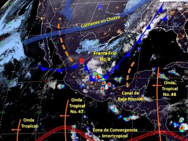 Afecta Guaymas el frente frío número 8