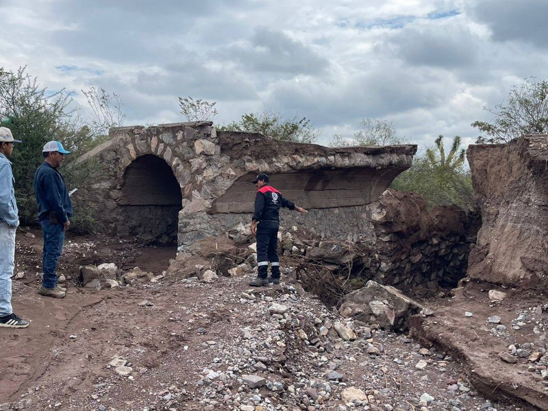 Afectaciones por lluvia: daños en caminos y pozos de agua en municipios