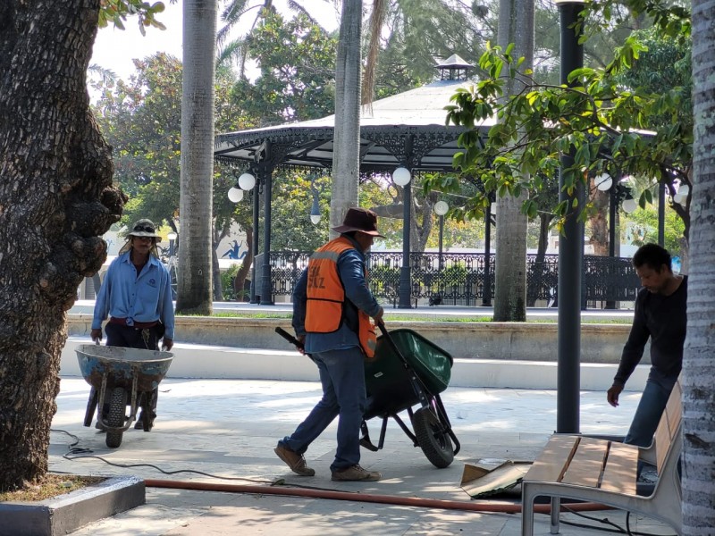 Afinan últimos detalles en el parque Zamora