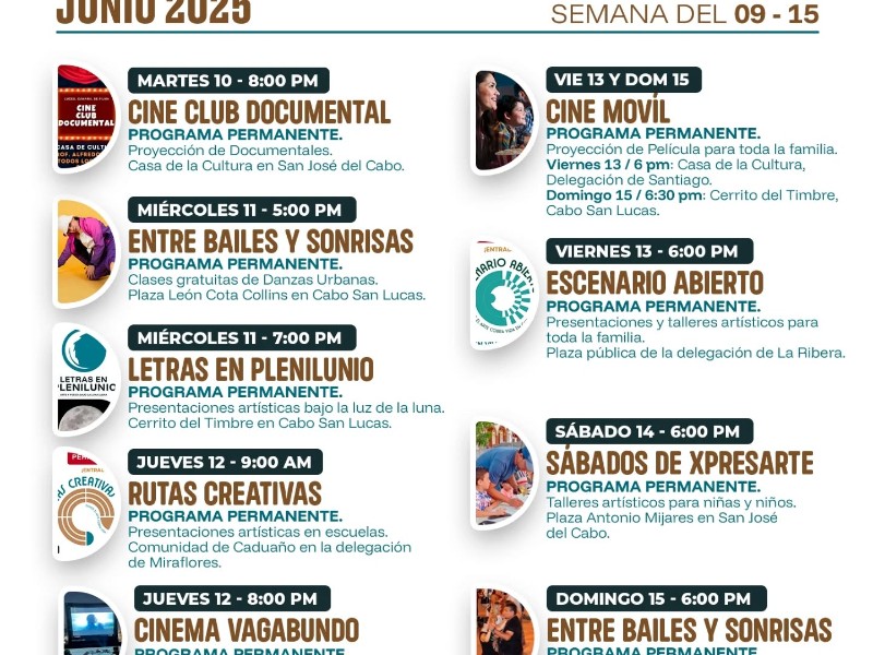 Agenda cultural para fin de semana