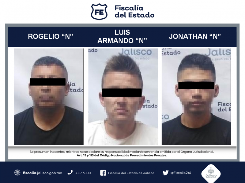 Agentes de fiscalía detienen a 4 sujetos