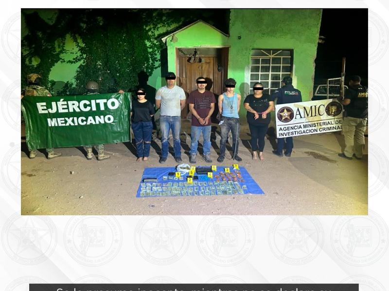 Agentes Ministeriales capturan a cinco presuntos integrantes de grupo delictivo