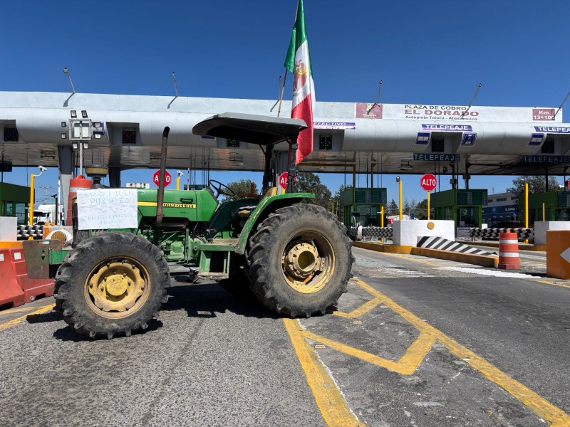 Agricultores se manifiestan en caseta 