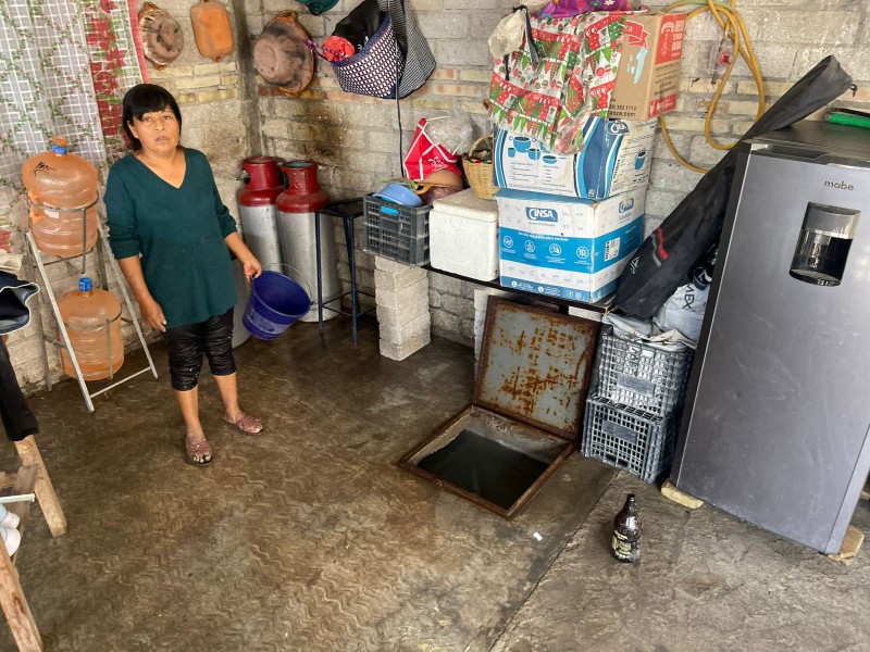Agua del Dren llegó hasta la colonia San Rafael
