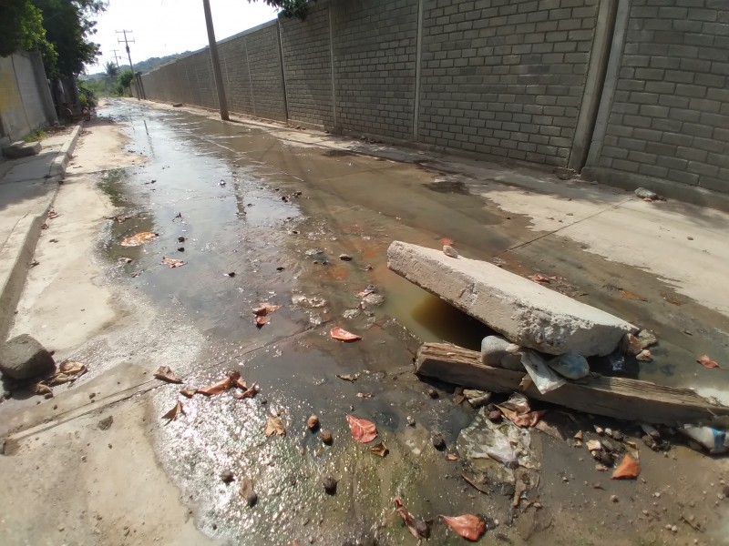 Aguas negras afectan la salud de vecinos en barrio Lieza