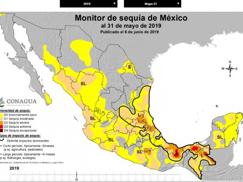 Álamos con mayor indice de sequía