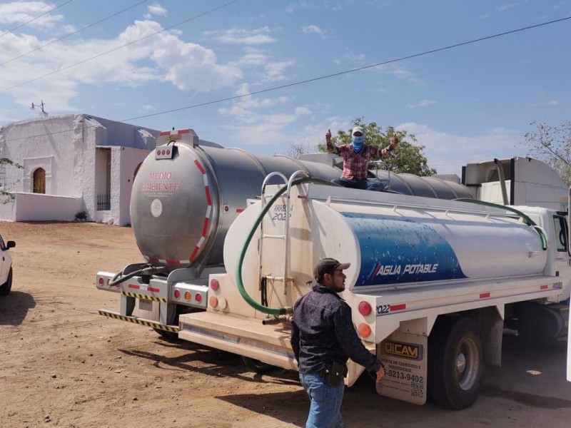 Álamos: Inicia traslado de agua en pipas para combatir escasez