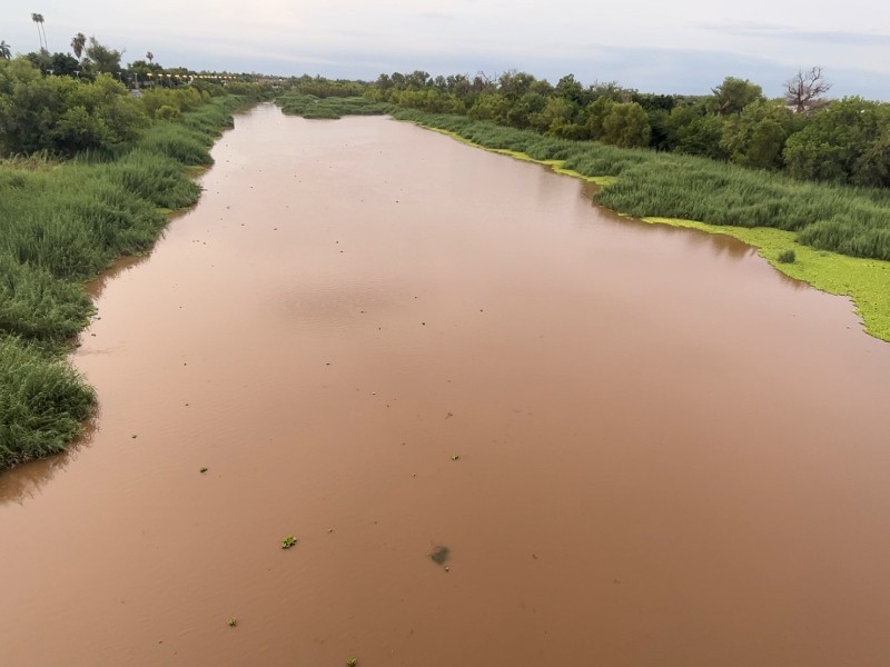 Alarma a ciudadanos, creciente del río Sinaloa; PC asegura control
