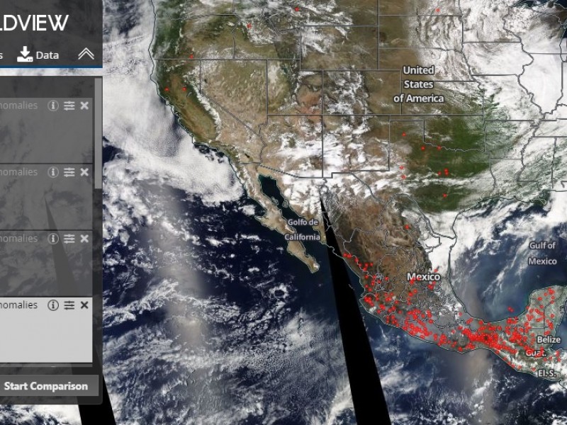 Alarma a México el mapa de incendios