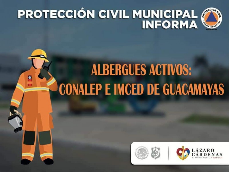 Albergues en LC aún siguen activos ante lluvias