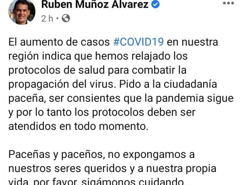 Alcalde hace un llamado a paceños por aumento de casos