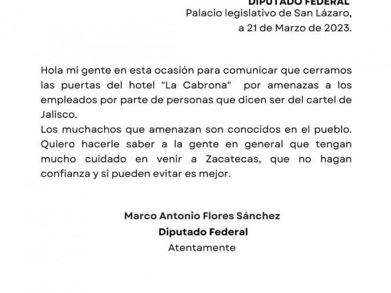 Alcaldes en contra de las declaraciones del diputado Marco Flores