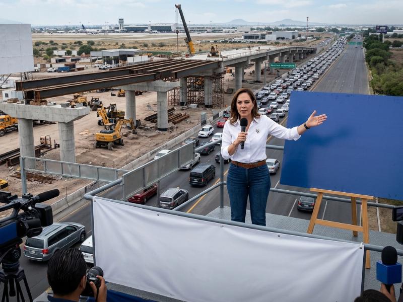 Alcaldesa defiende el puente del bulevar Aeropuerto y espera recursos para 2027