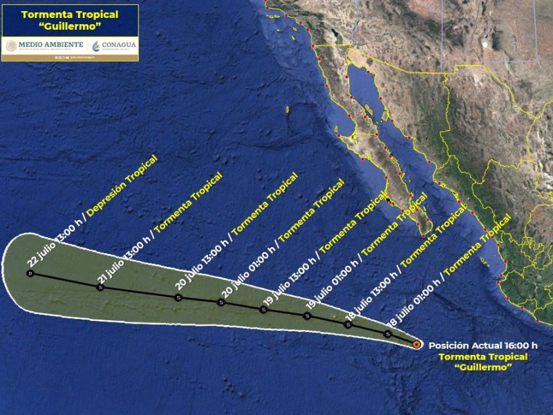 Alejada de BCS se formó la Tormenta Tropical 