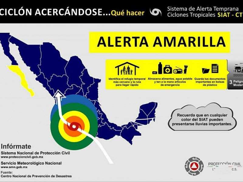 Alerta amarilla por BUD es categoría 4