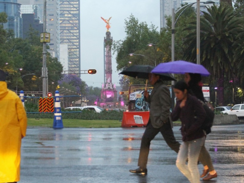 Alerta amarilla por lluvia en nueve delegaciones