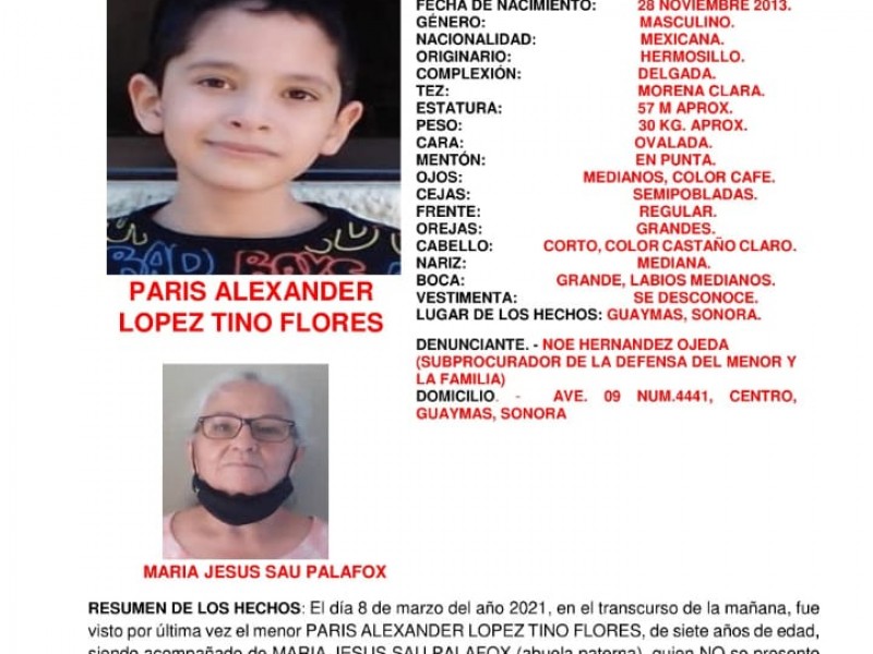 Alerta Amber para encontrar a Alexander y su abuela