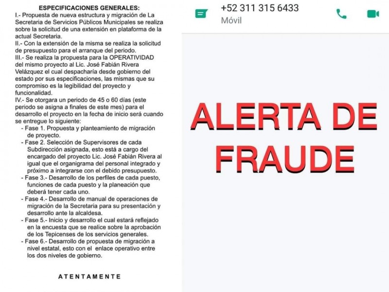 Alerta ayuntamiento por hombre que ofrece trabajo en administración municipal