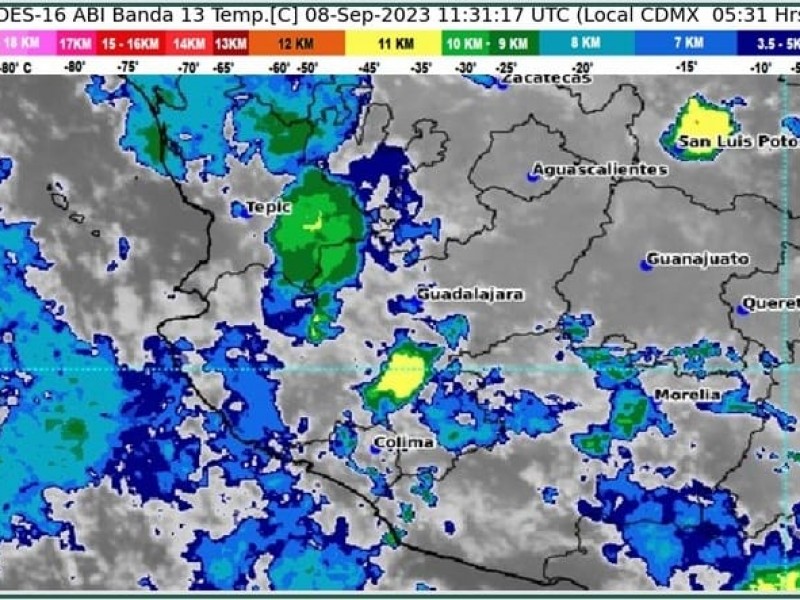 Alerta: chubascos y temperatura de hasta 40°C hoy en Colima