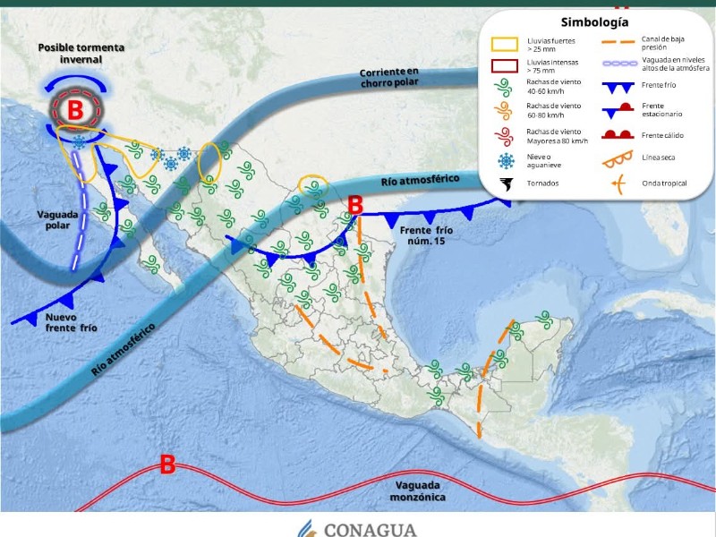 Alerta en Sonora por posible registro de primera tormenta invernal