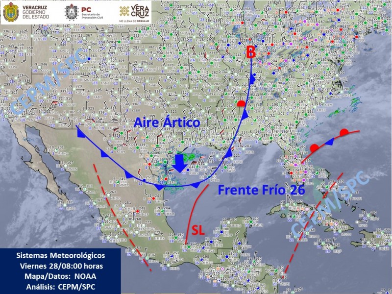 Alerta Gris por Frente Frío 26