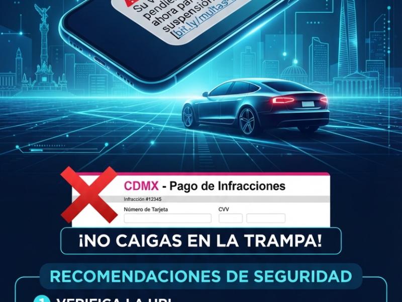 Alerta la policía cibernética de la CDMX por fraudes en multas