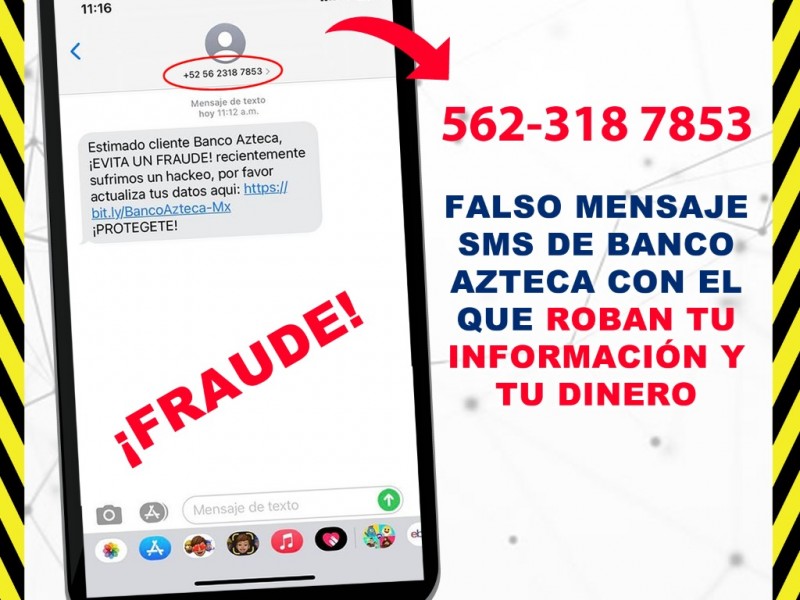 Alerta por fraudes a cuentahabientes de Banco Azteca