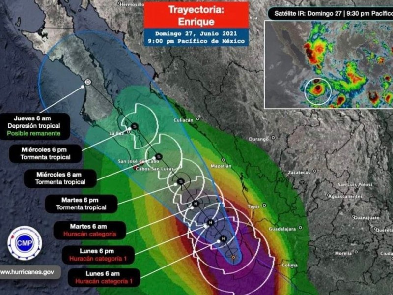 Alerta Protección Civil ante posible llegada de Huracán Enrique