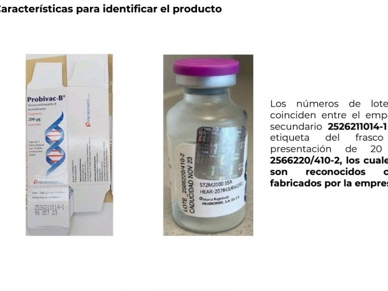 Alerta Sanitaria por Falsificación de Provibac-B