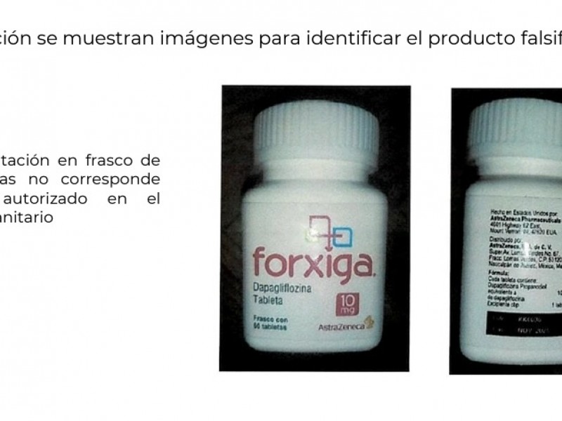 Alerta Sanitaria por Falsificación y comercialización ilegal de Forxiga (Dapagliflozina)
