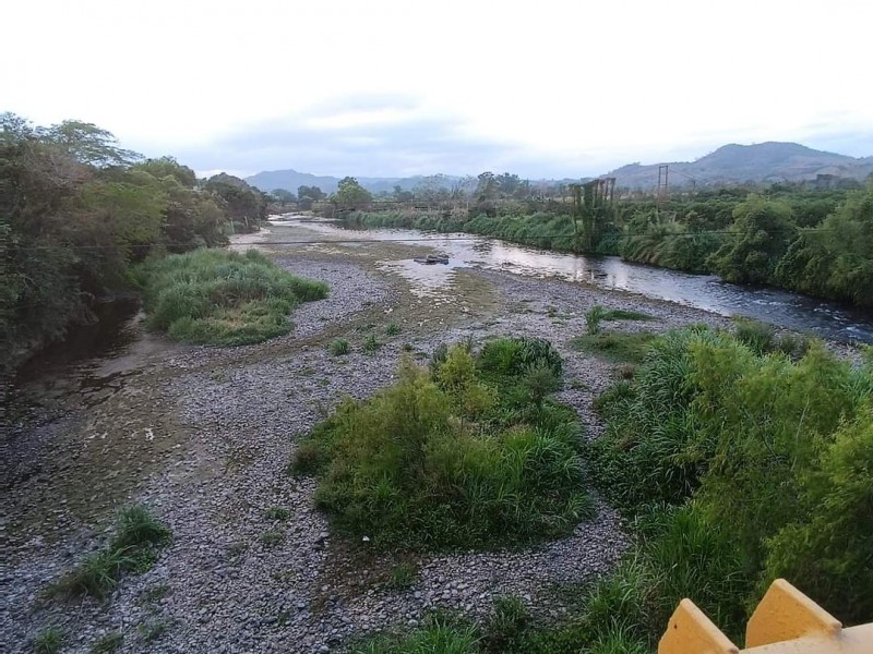 Alertan ante bajo nivel del Río Tecolutla