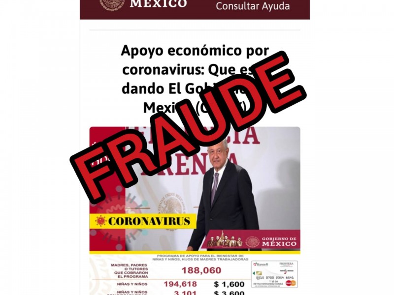 Alertan fraude por supuesta tarjeta del bienestar