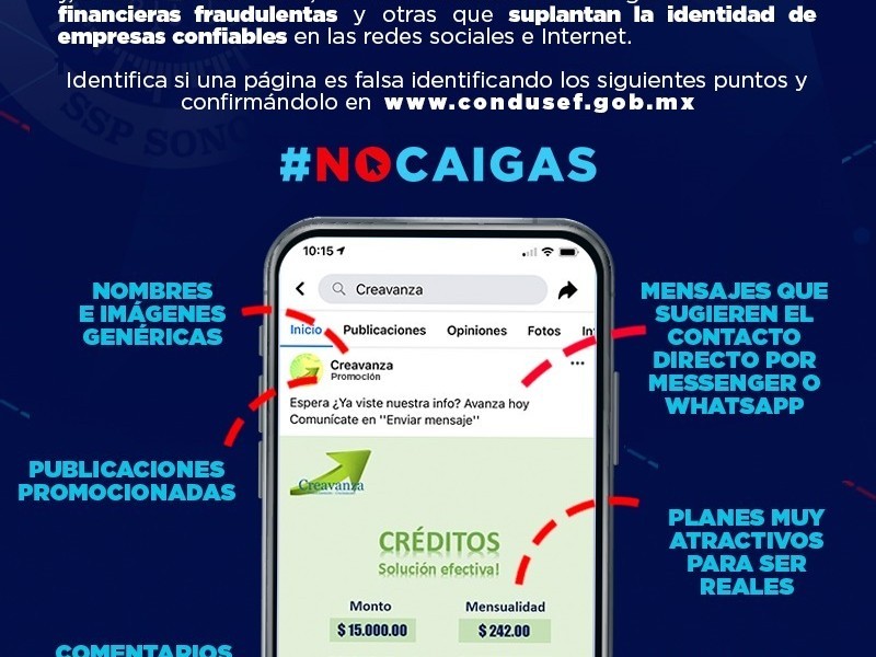 Alertan por estafas ante presencia de financieras falsas