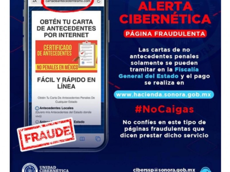 Alertan por fraude al tramitar carta de antecedentes no penales