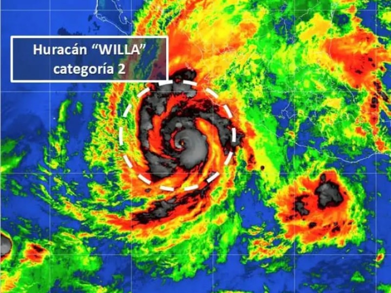 Alertan por huracán Willa categoría II