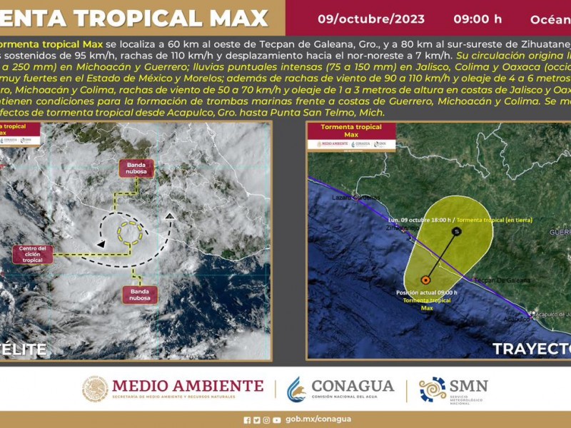 Alertan por llegada de Tormenta Tropical 