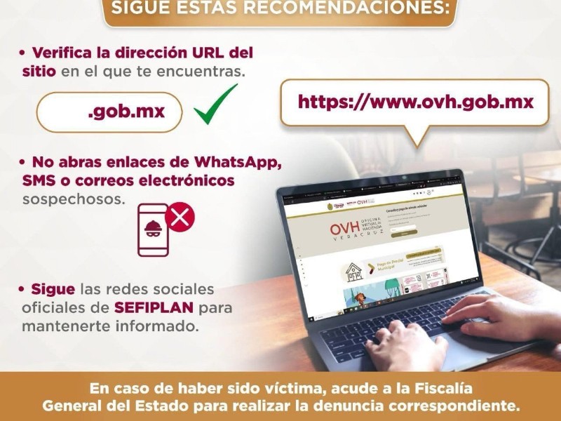 Alertan por páginas que suplantan la Oficina Virtual de Hacienda