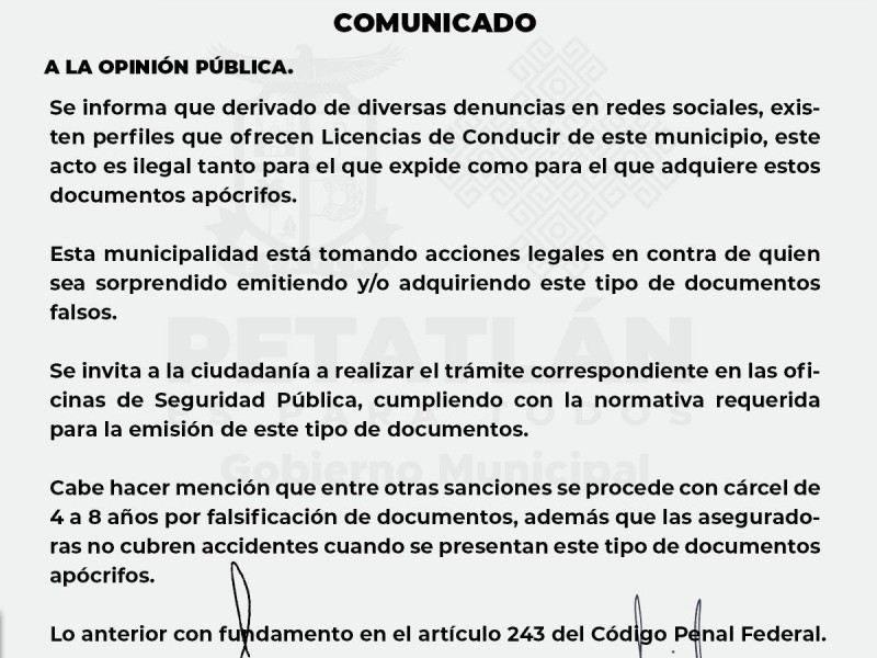 Alertan por venta de licencias de conducir falsas en Petatlán